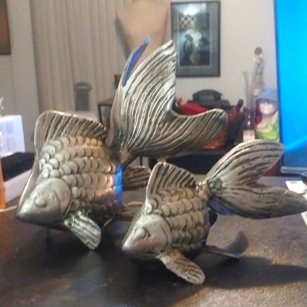 Koi fish heavy pewter or stainless steel